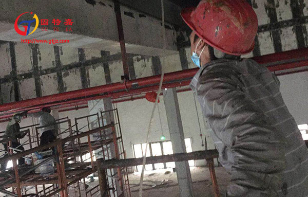 碳纖維加固施工現場